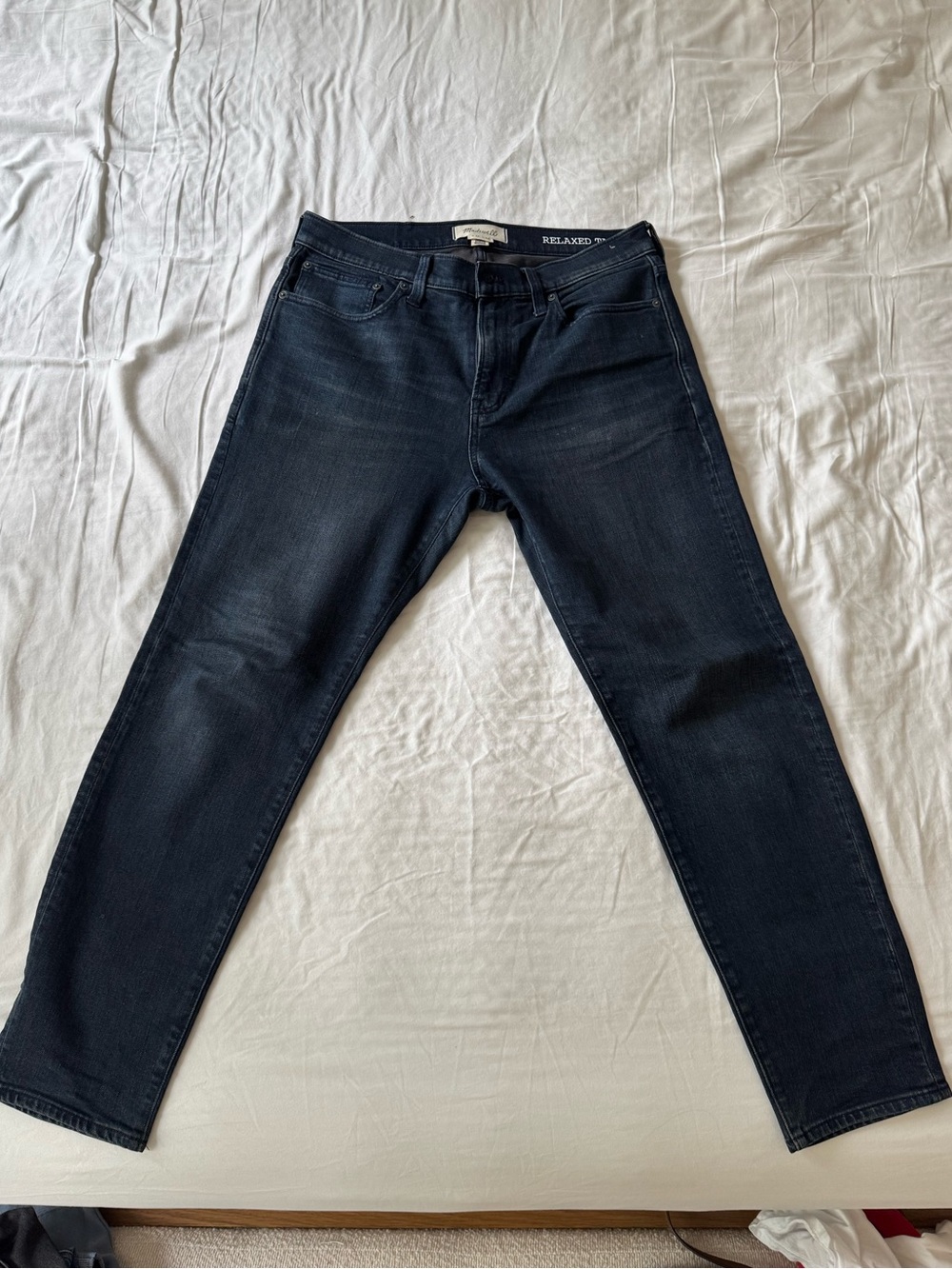 Madewell Relaxed Fit Men’s Jeans in Dark Black Wash - 32 32
